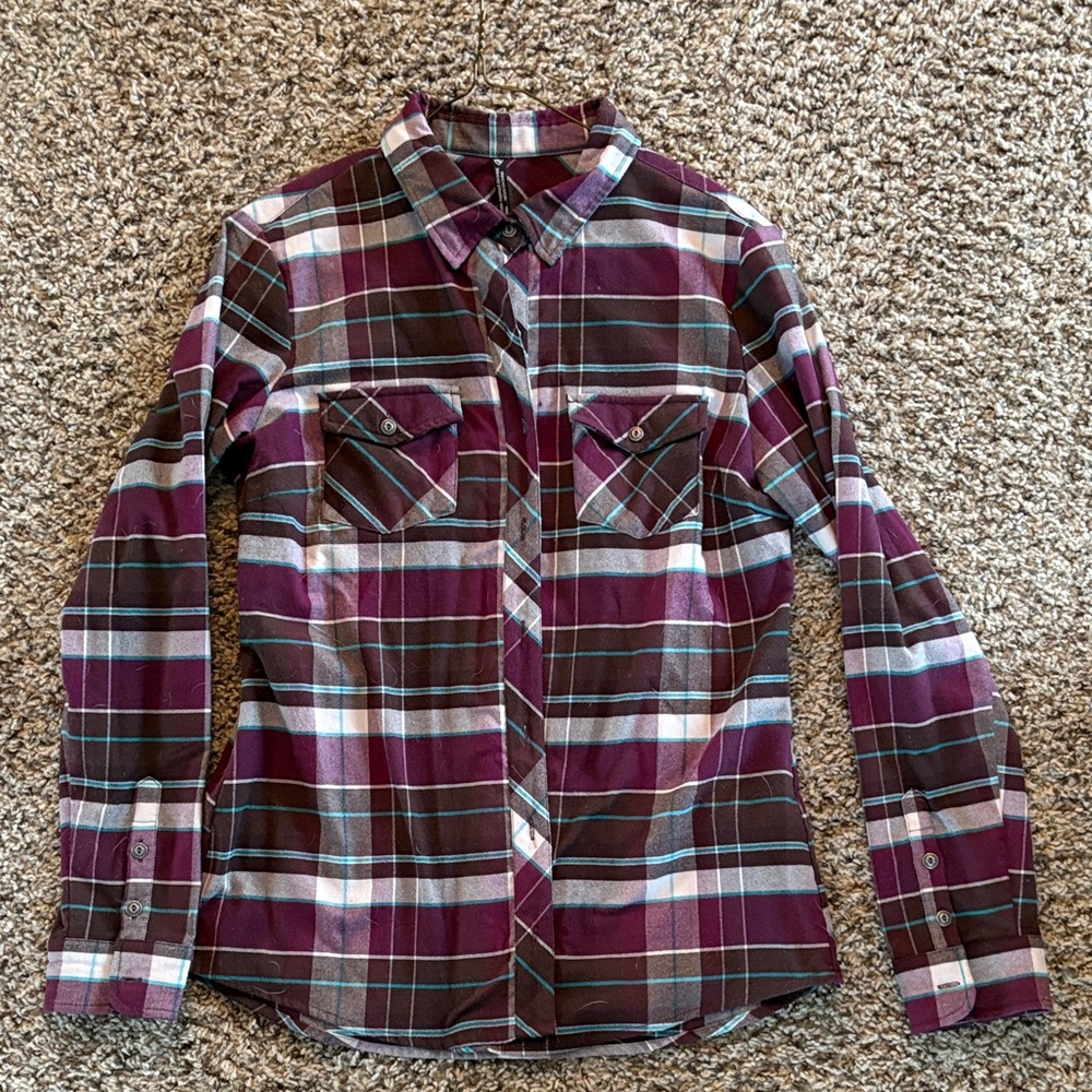 Kuhl burgundy flannel shirt